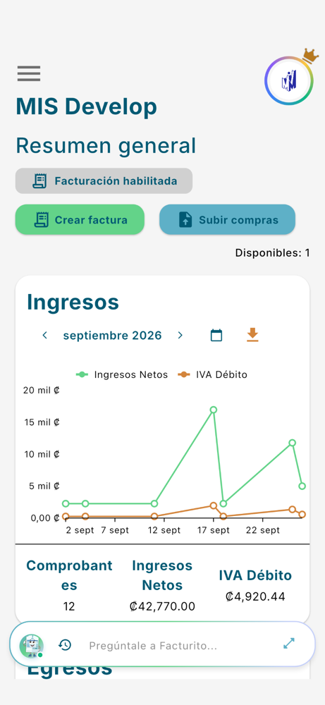 Inicio de MIS Develop - Móvil