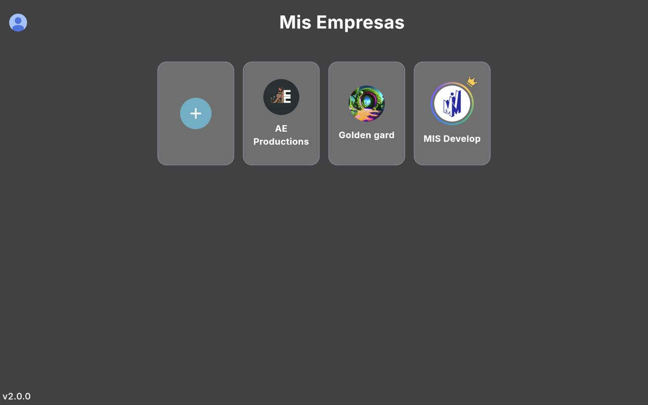 Mis Empresas - Escritorio (tema oscuro)